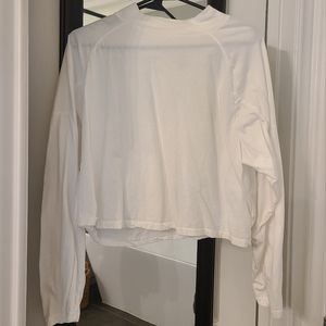 Free People Loose Slightly Cropped Long Sleeve Shirt